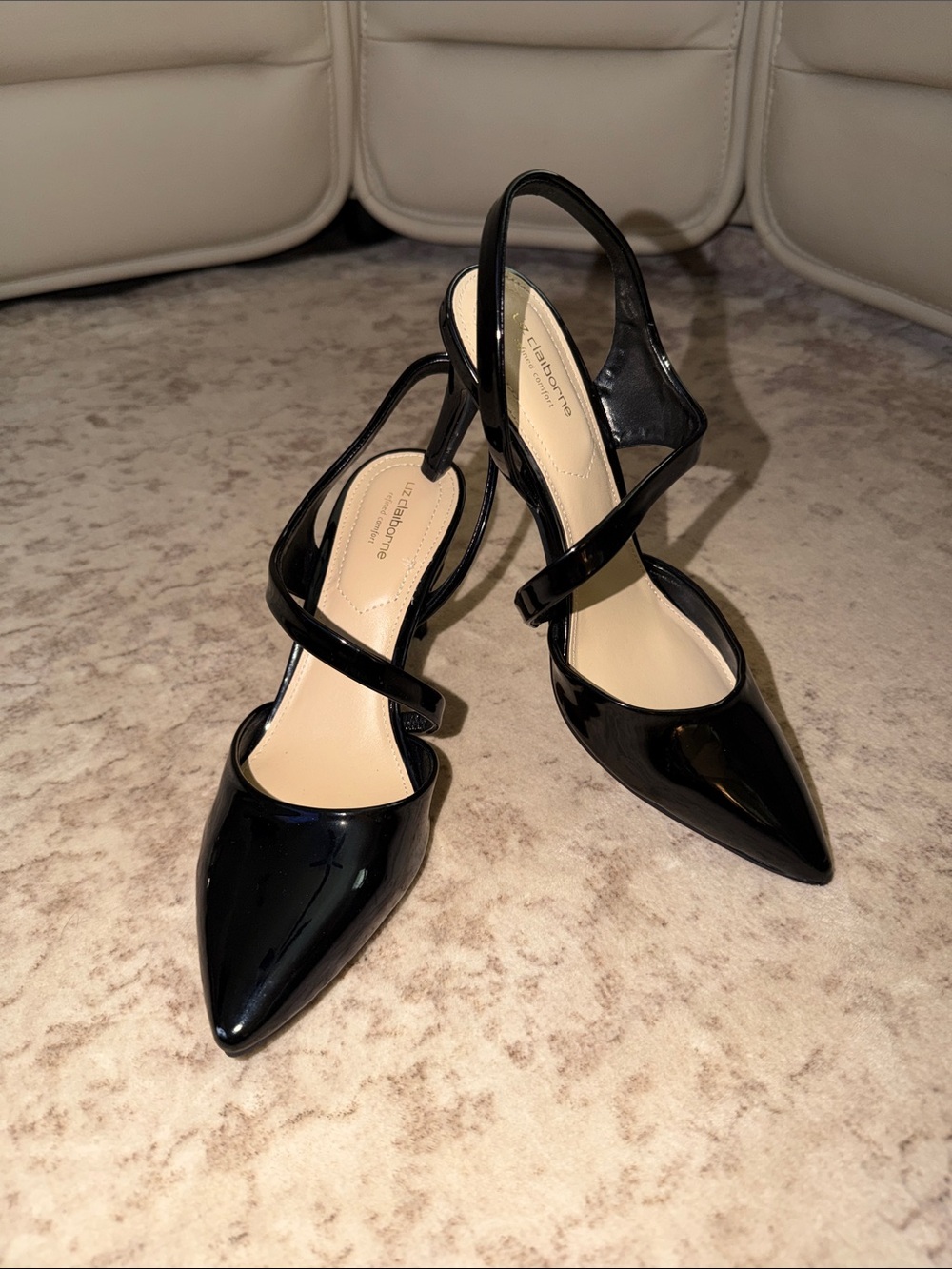 Liz Claiborne - Black Strappy Pointed Heels